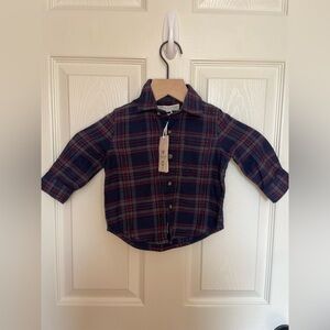 NWT Hope & Henry Organic Cotton Flannel Button Up